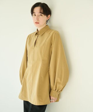 #Newans 【撥水】ユニークフォルムチュニック キャメル