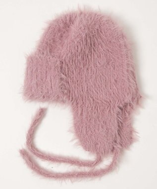 WEGO シャギーイヤーフラップニットキャップ ライトピンク