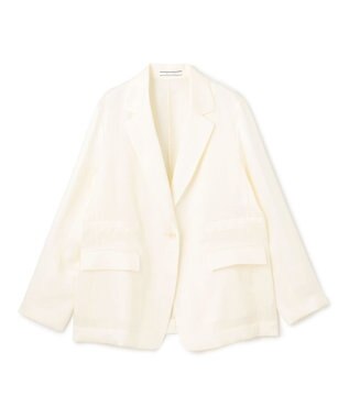 BEIGE， 【洗える】BERGAMOT / ウォッシャブルリネンバックドロストジャケット Ecru