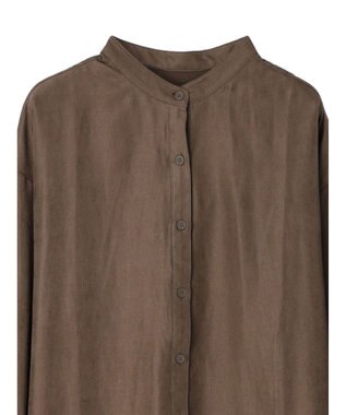 Green Parks マイクロピケシャツワンピース Camel