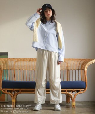 Green Parks GREENWICH POLO CLUB(TM)クロップドシャツ Sax