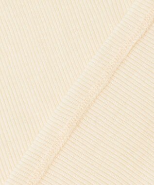 自由区 【洗える】ソフトウールリブボトルネック  カットソー アイボリー系