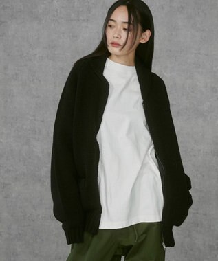 WEGO 【ユニセックス着用ITEM】カウチンニットカーディガン ブラック