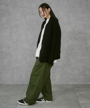 WEGO 【ユニセックス着用ITEM】カウチンニットカーディガン ブラック