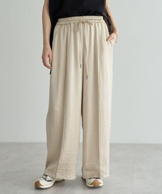 YECCA VECCA ビンテージサテンイージーワイドパンツ