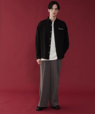 WEGO アムンゼンワンポイントBIGシャツ（LS） ブラック