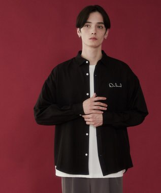 WEGO アムンゼンワンポイントBIGシャツ（LS） ブラック