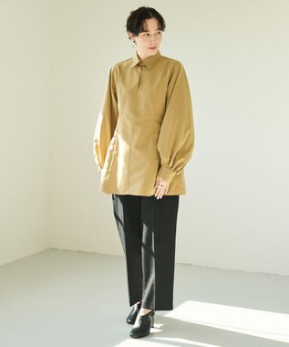 #Newans 【撥水】ユニークフォルムチュニック キャメル