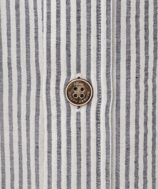 JOSEPH ABBOUD MOUNTAIN 【SPACE／UNISEX】オーガニックコットンリネンドライサッカー シャツ ネイビー系1