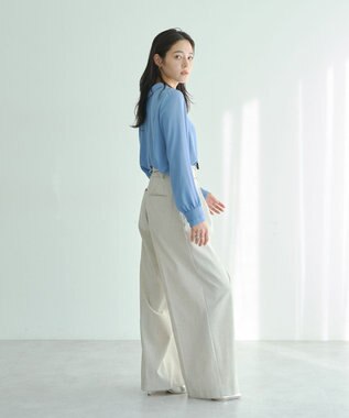 YECCA VECCA スカーフ付きブラウス Blue