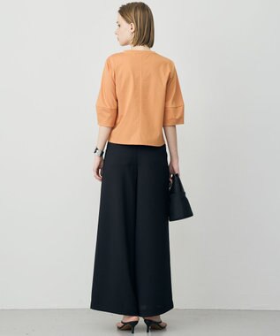 ICB L シャツジーナプレーディング ランタンスリーブカットソー ライトセドナ