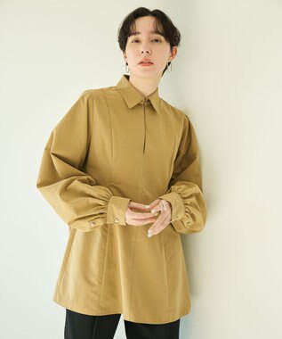 #Newans 【撥水】ユニークフォルムチュニック キャメル
