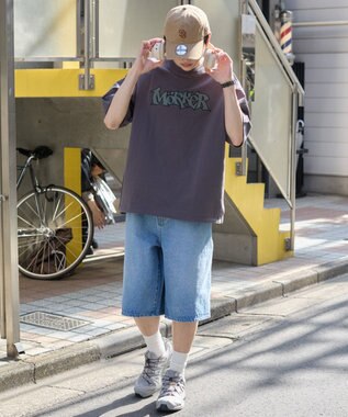 WEGO 【ユニセックス着用ITEM】ワッペンロゴドロストBIG　T（SS） スミクロ