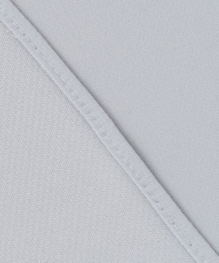 ICB L 【接触冷感・UVケア・速乾・洗える】BackSatinAmunzen ハイネックブラウス サックスグレー系