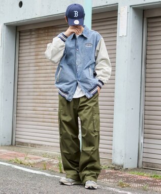 WEGO 【ユニセックス着用ITEM/MLサイズ展開】デニムスタジャン デニム淡加工色