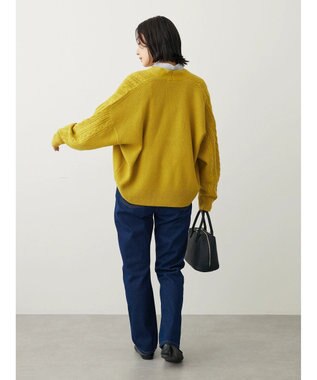 Green Parks 着流しケーブルカーディガン Yellow