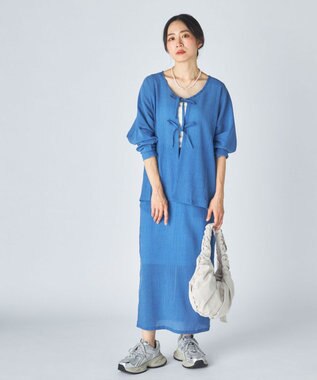 OP／FILA 【Ocean Pacific】水陸両用リボンカーディガン ブルー