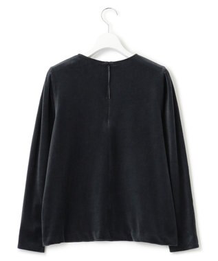 23区 【洗える】ベロア ジャージー カットソー グレー系