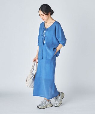 OP／FILA 【Ocean Pacific】水陸両用リボンカーディガン ブルー