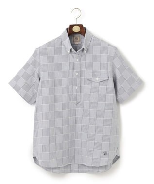 J.PRESS MEN 【クールマックス】パッチワークサッカー プルオーバー ネイビー系9