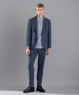 JOSEPH HOMME 【LEON 掲載】シルクバルキーハニカム　クルーネックニット サックスブルー系