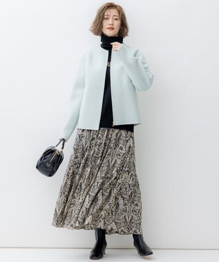 23区 メタルハンドル ショルダー バッグ ブラック系