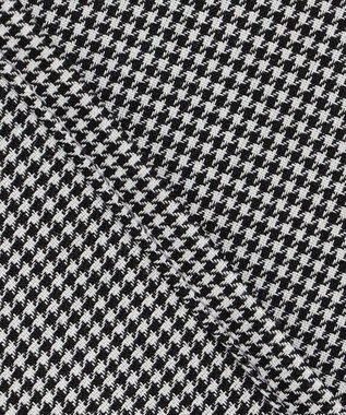 J.PRESS LADIES S 【洗える】ウォッシャブルキュプラツイル ボートネック ブラウス ブラックチェック系