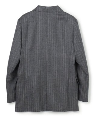 BEIGE， DELAND / ウールピンストライプダブルジャケット Gray St.