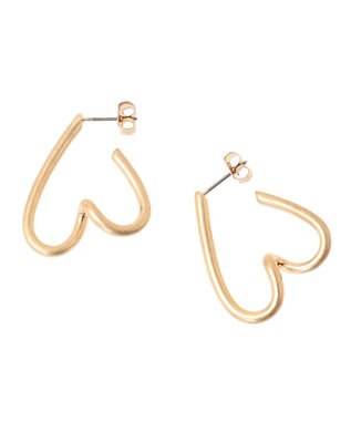 AMERICAN HOLIC ツイストハートピアス Gold