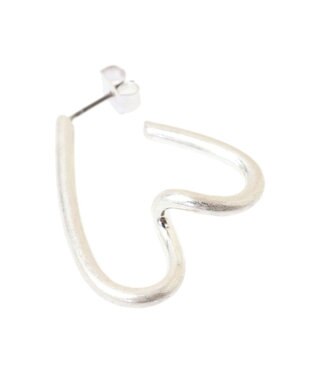 AMERICAN HOLIC ツイストハートピアス Silver