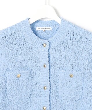 23区 【先行予約】ファンシーツィーディー ポケットデザイン カーディガン スカイブルー系
