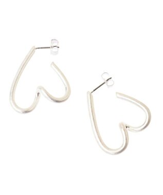 AMERICAN HOLIC ツイストハートピアス Silver