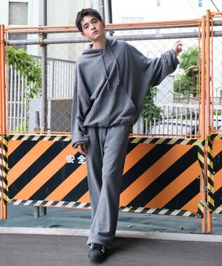 WEGO アシッドウォッシュワイドスウェットパンツ グレーその他