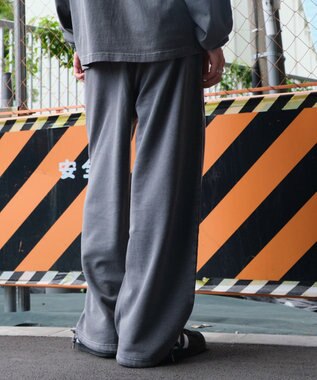 WEGO アシッドウォッシュワイドスウェットパンツ グレーその他