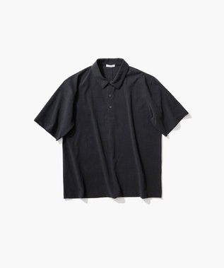 ATON AGING FRESCA PLATE | ルーズフィットポロシャツ - UNISEX CHARCOAL GRAY