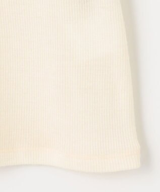 自由区 【洗える】ソフトウールリブボトルネック  カットソー アイボリー系