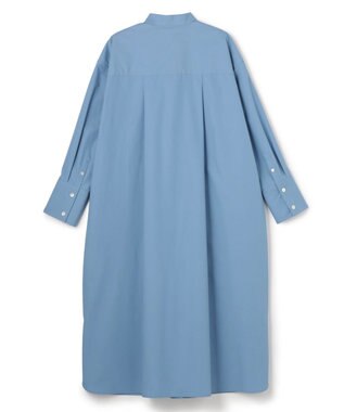 uncrave コットンクロスプレーン シャツワンピース サックス