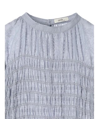 earth music&ecology ジャガードシャーリングプルオーバー Sax