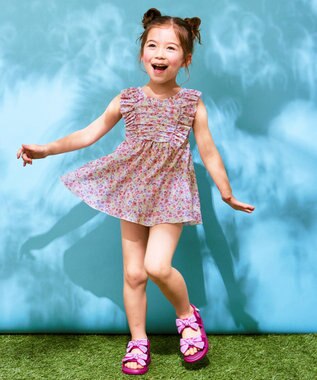 ANY KIDS 花柄 チュニック 水着 ピンク系花柄