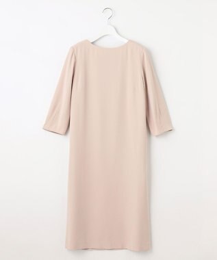 自由区 【XSサイズ～/洗える】ダブルフェイススーティング サックワンピース ピンク系