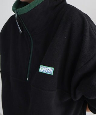 AMERICAN HOLIC Ｄｉｓｃｕｓ／ハーフＺＩＰフリースプルオーバー Black
