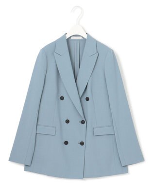ICB L ウール2WAYストレッチ ダブルブレストジャケット ブルーシェイド系