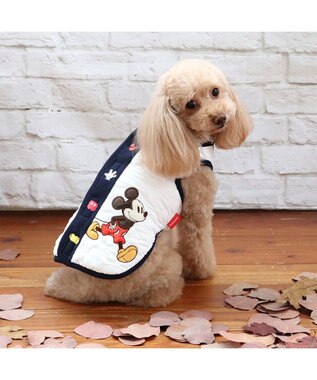 PET PARADISE ディズニー ミッキーマウス 遠赤外線 ベスト 小型犬 白～オフホワイト