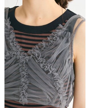 Green Parks ・ＥＬＥＮＣＡＲＥ　ＤＵＥ　フリルチュールビスチェ Charcoal Gray