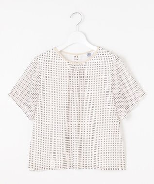 J.PRESS LADIES S 【洗える】スクエアープリント カットソー モカ系