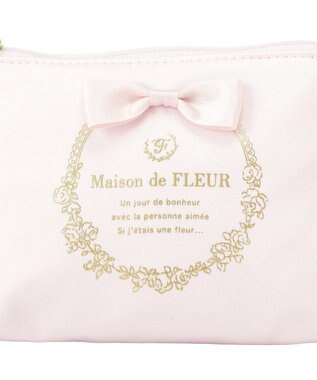 Maison de FLEUR サテンリボンティッシュケース Pink