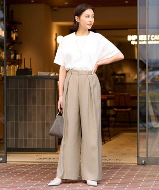 自由区 【XSサイズ～/洗える】ハイカウント半袖 Tシャツ アイボリー系