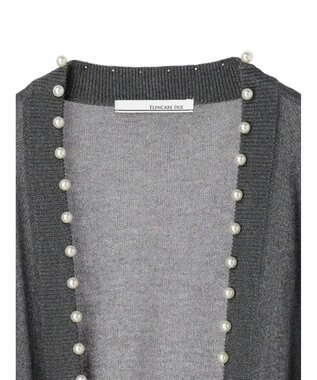 Green Parks ・ＥＬＥＮＣＡＲＥ　ＤＵＥパールツキシアーカーディガン Gray