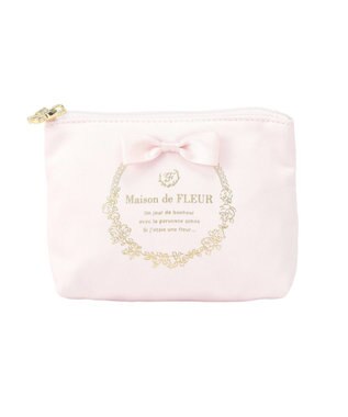 Maison de FLEUR サテンリボンティッシュケース Pink