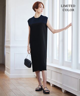 ICB 【WEB限定カラーあり】 シンセティックハイゲージ ワンピース ブラック×ネイビー系［WEB限定］